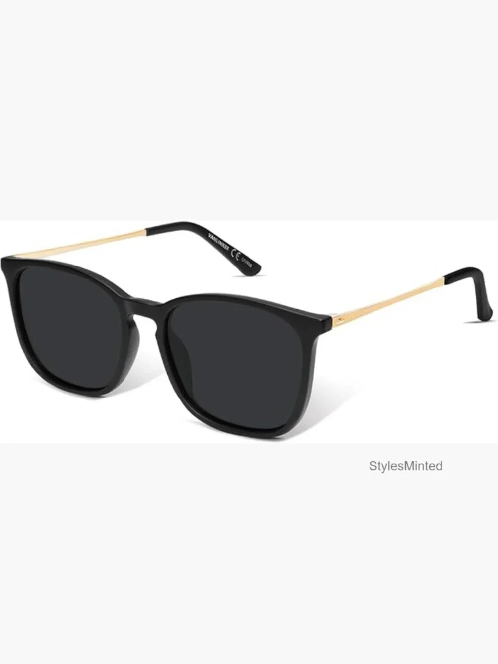 Vintage Square Polarized Sunglasses Men Women Classic Trendy Rectangle Metal